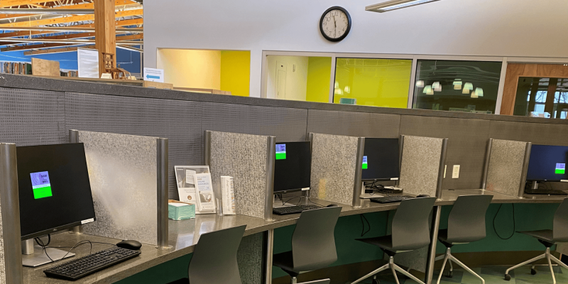 Image of public access computer stations