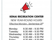 NEW Kenai Recreation Center Hours 