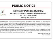 Notice of Possible Quorum 