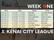Kenai City League Week One 