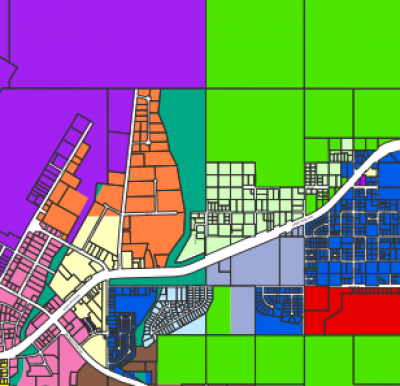 Shaded map of City